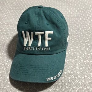 Life Is Good Dark Teal Cap with Embroidery